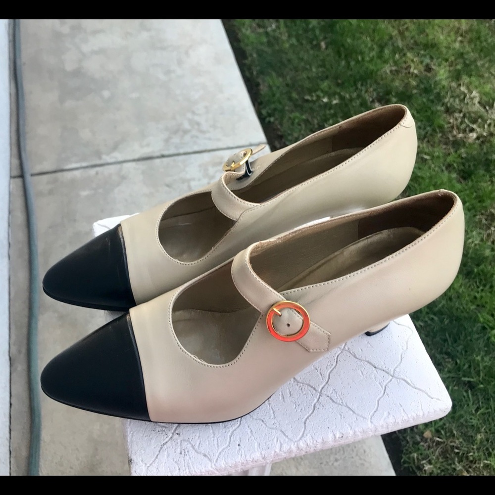 Valero Martinez Spectator Black/Ivory Shoes Sz 7.5